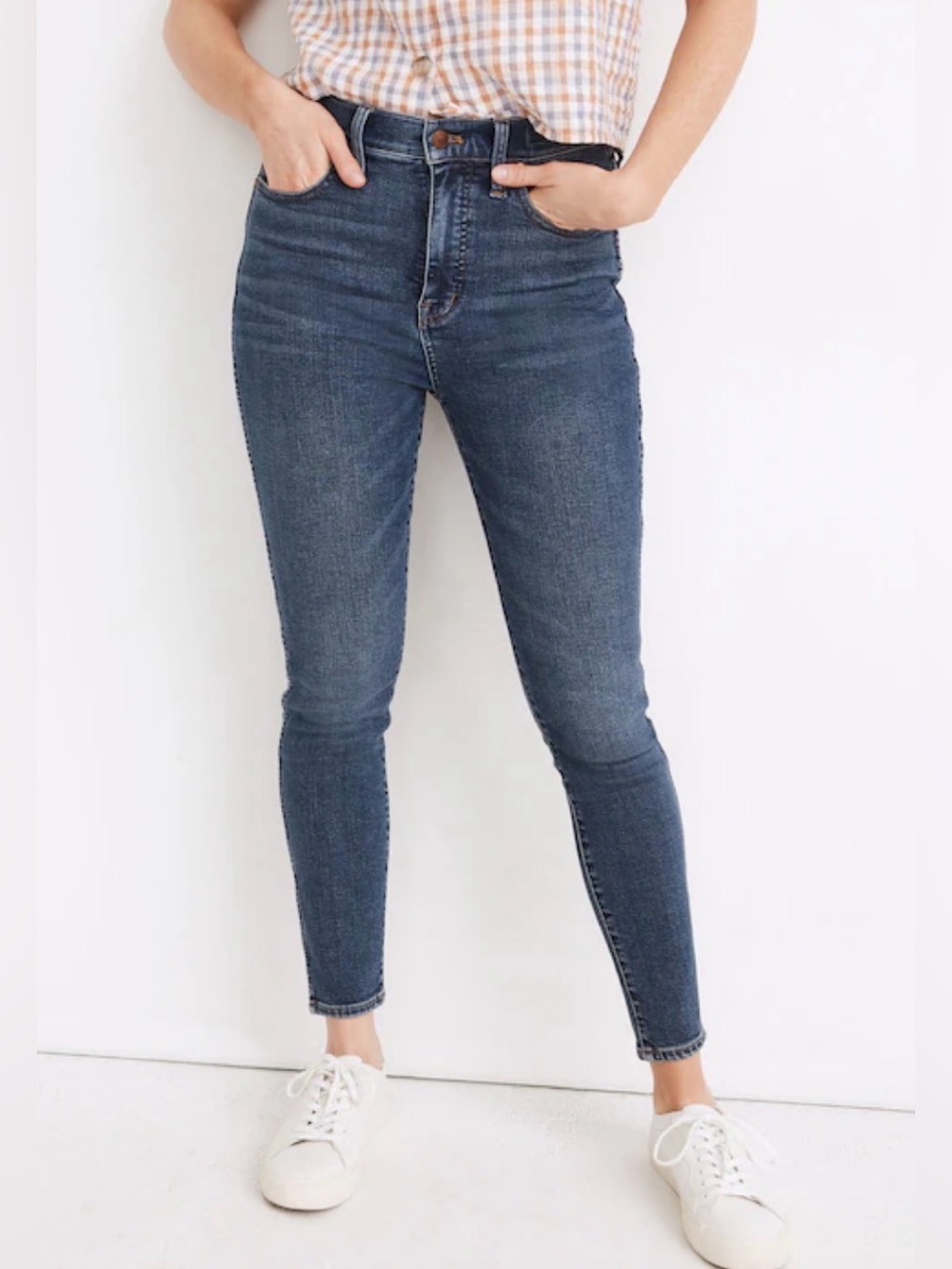 Madewell Petite Curvy High-Rise Skinny Jeans Wendover Wash: TENCEL Denim Edition